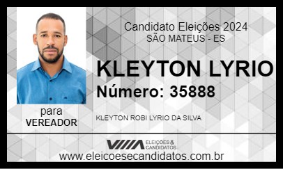 Candidato KLEYTON LYRIO 2024 - SÃO MATEUS - Eleições