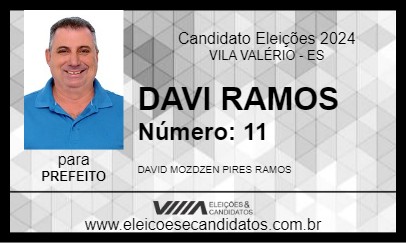 Candidato DAVI RAMOS 2024 - VILA VALÉRIO - Eleições