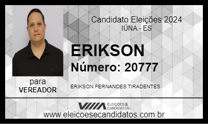 Candidato ERIKSON 2024 - IÚNA - Eleições