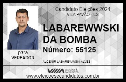 Candidato LABAREWWSKI DA BOMBA 2024 - VILA PAVÃO - Eleições