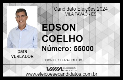 Candidato EDSON COELHO 2024 - VILA PAVÃO - Eleições