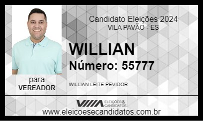 Candidato WILLIAN 2024 - VILA PAVÃO - Eleições