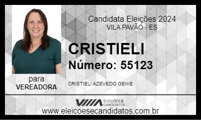 Candidato CRISTIELI 2024 - VILA PAVÃO - Eleições