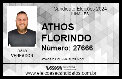 Candidato ATHOS FLORINDO 2024 - IÚNA - Eleições