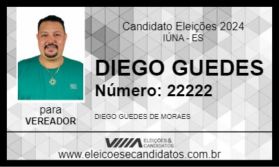 Candidato DIEGO GUEDES 2024 - IÚNA - Eleições