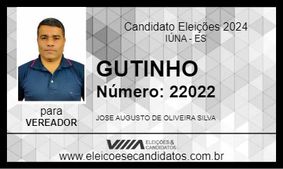 Candidato GUTINHO 2024 - IÚNA - Eleições