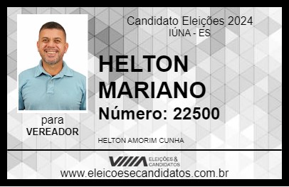 Candidato HELTON MARIANO 2024 - IÚNA - Eleições