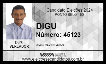 Candidato DIGU 2024 - PONTO BELO - Eleições