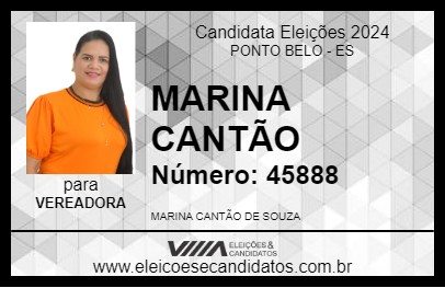 Candidato MARINA CANTÃO 2024 - PONTO BELO - Eleições