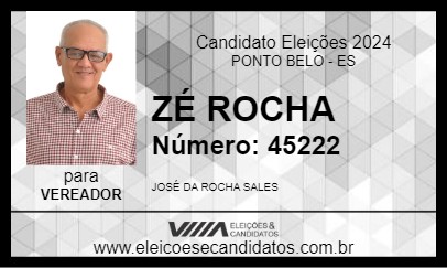 Candidato ZÉ ROCHA 2024 - PONTO BELO - Eleições