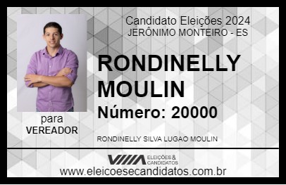 Candidato RONDINELLY MOULIN 2024 - JERÔNIMO MONTEIRO - Eleições