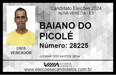 Candidato BAIANO DO PICOLÉ 2024 - NOVA VENÉCIA - Eleições