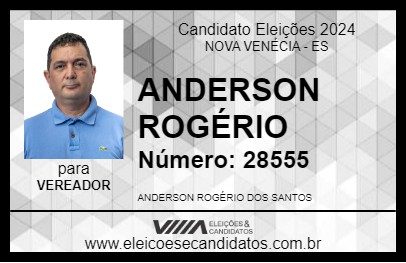 Candidato ANDERSON ROGÉRIO 2024 - NOVA VENÉCIA - Eleições