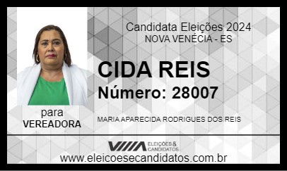 Candidato CIDA REIS 2024 - NOVA VENÉCIA - Eleições