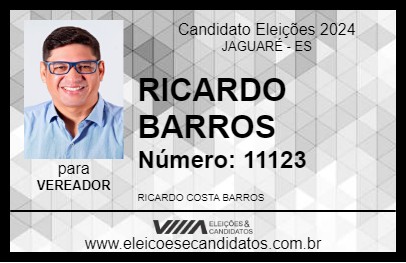 Candidato RICARDO BARROS 2024 - JAGUARÉ - Eleições