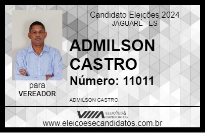 Candidato ADMILSON CASTRO 2024 - JAGUARÉ - Eleições