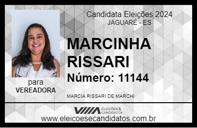 Candidato MARCINHA RISSARI 2024 - JAGUARÉ - Eleições