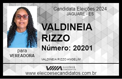 Candidato VALDINEIA RIZZO 2024 - JAGUARÉ - Eleições