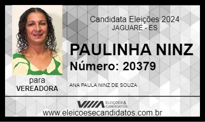 Candidato PAULINHA NINZ 2024 - JAGUARÉ - Eleições