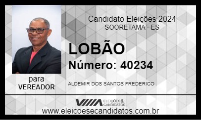 Candidato LOBÃO 2024 - SOORETAMA - Eleições