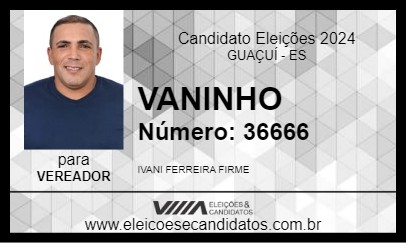 Candidato VANINHO 2024 - GUAÇUÍ - Eleições