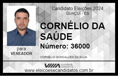 Candidato CORNÉLIO DA SAÚDE 2024 - GUAÇUÍ - Eleições