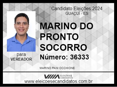 Candidato MARINO DA ENFERMAGEM 2024 - GUAÇUÍ - Eleições