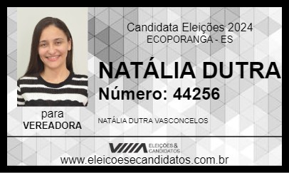 Candidato NATÁLIA DUTRA 2024 - ECOPORANGA - Eleições