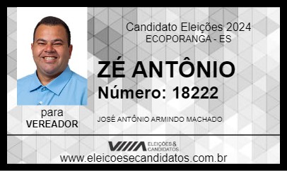 Candidato ZÉ ANTÔNIO 2024 - ECOPORANGA - Eleições