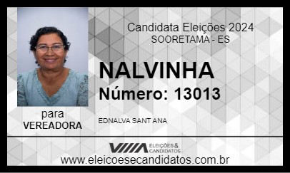 Candidato NALVINHA 2024 - SOORETAMA - Eleições