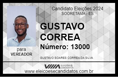 Candidato GUSTAVO CORREA 2024 - SOORETAMA - Eleições