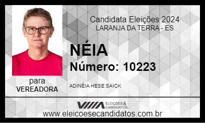 Candidato NÉIA 2024 - LARANJA DA TERRA - Eleições