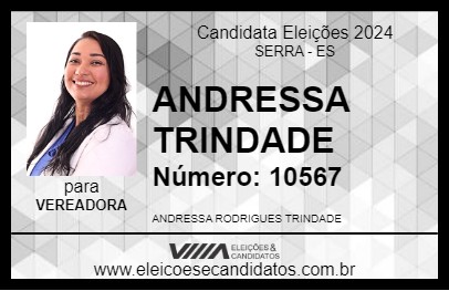 Candidato ANDRESSA TRINDADE 2024 - SERRA - Eleições