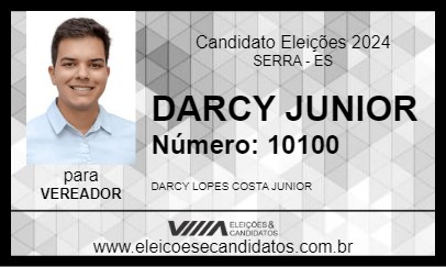 Candidato DARCY JUNIOR 2024 - SERRA - Eleições