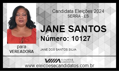 Candidato JANE SANTOS 2024 - SERRA - Eleições