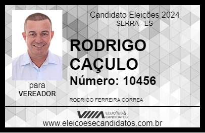 Candidato RODRIGO CAÇULO 2024 - SERRA - Eleições