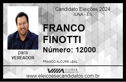 Candidato FRANCO FINOTTI 2024 - IÚNA - Eleições