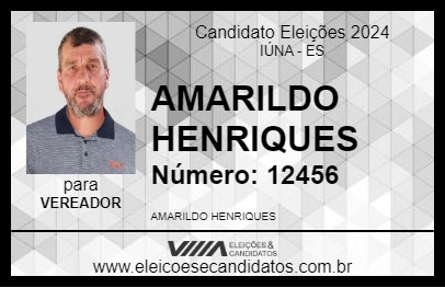 Candidato AMARILDO HENRIQUES 2024 - IÚNA - Eleições