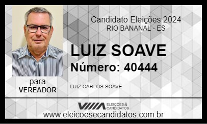 Candidato LUIZ SOAVE 2024 - RIO BANANAL - Eleições