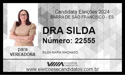 Candidato DRA SILDA 2024 - BARRA DE SÃO FRANCISCO - Eleições