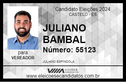 Candidato JULIANO BAMBAL 2024 - CASTELO - Eleições