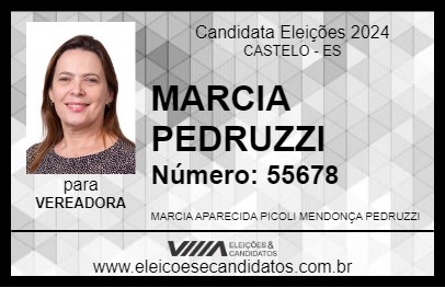 Candidato MARCIA PEDRUZZI 2024 - CASTELO - Eleições