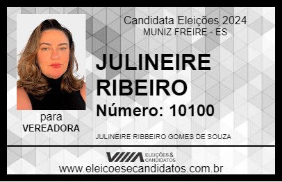 Candidato JULINEIRE RIBEIRO 2024 - MUNIZ FREIRE - Eleições