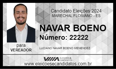 Candidato NAVAR BOENO 2024 - MARECHAL FLORIANO - Eleições