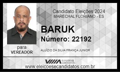 Candidato BARUK 2024 - MARECHAL FLORIANO - Eleições