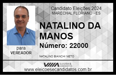 Candidato NATALINO DA MANOS 2024 - MARECHAL FLORIANO - Eleições