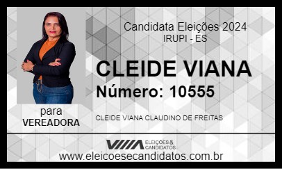 Candidato CLEIDE VIANA 2024 - IRUPI - Eleições