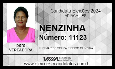 Candidato NENZINHA 2024 - APIACÁ - Eleições