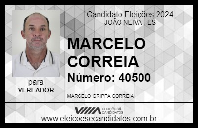 Candidato MARCELO CORREIA 2024 - JOÃO NEIVA - Eleições