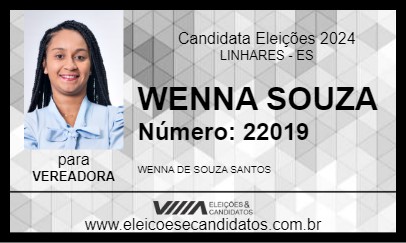 Candidato WENNA SOUZA 2024 - LINHARES - Eleições